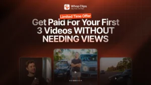 Beginner creator make money on Whop through short form clipping content and viral videos