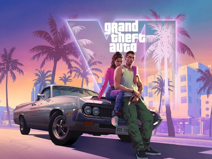 GTA 6 pre-order 2026 — official Grand Theft Auto VI cover art showing Jason and Lucia in Vice City with release date November 19
